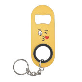 Porte-clé Décapsuleur Porte-clés visage lançant un baiser (Devant)