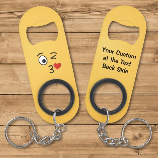 Porte-clé Décapsuleur Porte-clés visage lançant un baiser