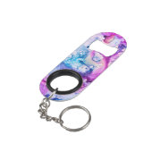 Porte-clé Décapsuleur Pourpre violet de rose moderne abstrait (angle arrière)