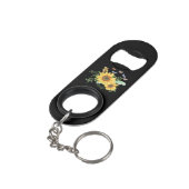 Porte-clé Décapsuleur printemps de tournesol (angle arrière)