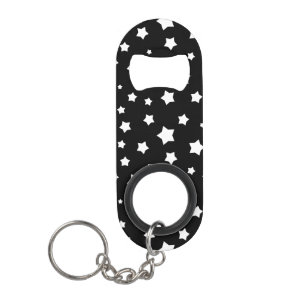 Porte-clé Décapsuleur Profil sous convention astérisque noir et blanc