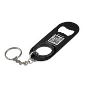 Porte-clé Décapsuleur QR Code Business Logo Professionnel Noir Moderne (Devant Angle)
