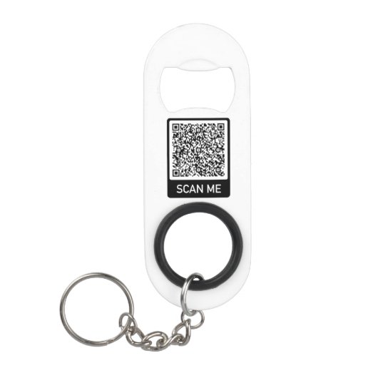 Porte-clé Décapsuleur QR Code Scan Me Personnalisé Design Moderne (Devant)