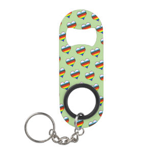 Porte-clé Décapsuleur Rainbow Heart Motif Porte - clé Bottle Opener
