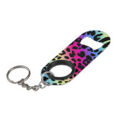 Porte-clé Décapsuleur Rainbow Leopard Motif (Devant Angle)