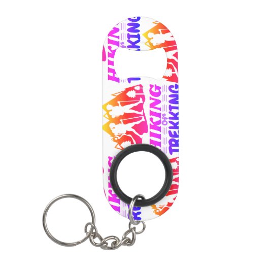 Porte-clé Décapsuleur Randonnée ou trekking (Devant)