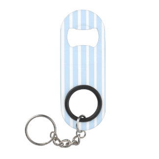 Porte-clé Décapsuleur Rayures fines bleu clair