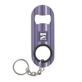 Porte-clé Décapsuleur Rayures monogramme violet bruyère (Devant)