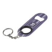 Porte-clé Décapsuleur Rayures monogramme violet bruyère (Devant Angle)