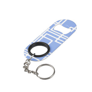 Porte-clé Décapsuleur Rectangles Rétro Modernes Sur Fond Bleu Ciel D'Été