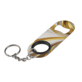 Porte-clé Décapsuleur Retro d'or blanc (Devant Angle)