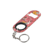 Porte-clé Décapsuleur Rétro motif floral 3 (angle arrière)