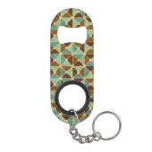 Porte-clé Décapsuleur Rétro motif géométrique (Dos)