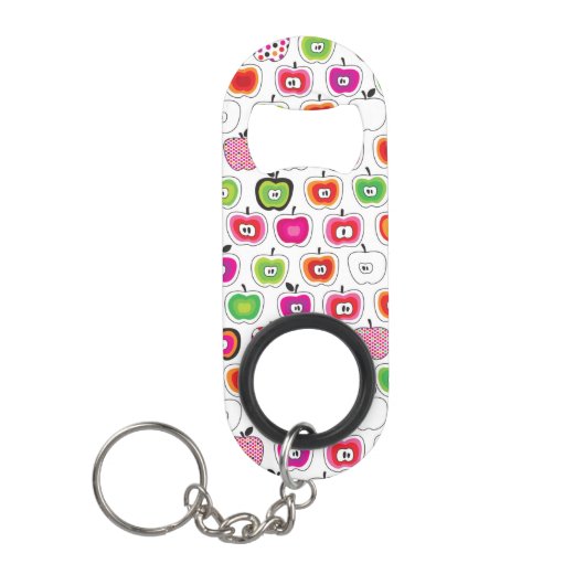 Porte-clé Décapsuleur Rétro motif mignon de pomme (Devant)