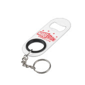 Porte-clé Décapsuleur Rétro ouvreur de bouteille avec Cosmo en rouge (angle arrière)