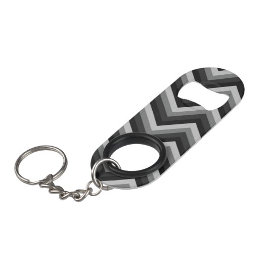 Porte-clé Décapsuleur Rétro zigzag Chevron de motif (Devant Angle)