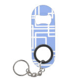 Porte-clé Décapsuleur Rétros rectangles modernes sur le bleu de ciel (Devant)