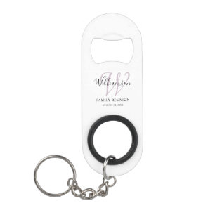 Porte-clé Décapsuleur Réunion de famille Monogramme Simple