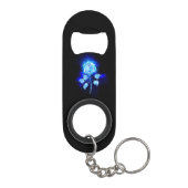 Porte-clé Décapsuleur Rose bleu brûlant (Dos)