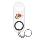 Porte-clé Décapsuleur Rose rouge et marguerites (Dos)
