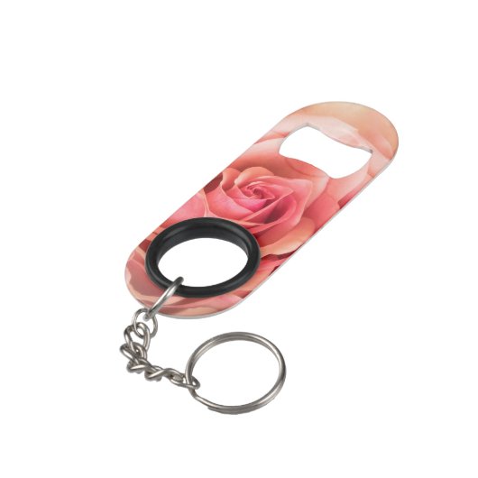 Porte-clé Décapsuleur Rose souple (angle arrière)