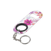 Porte-clé Décapsuleur Rose violette (angle arrière)