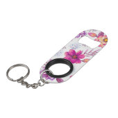 Porte-clé Décapsuleur Rose violette (Devant Angle)