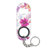 Porte-clé Décapsuleur Rose violette (Dos)