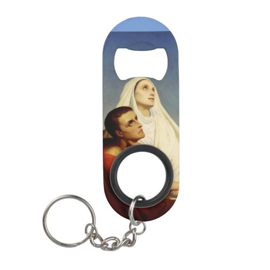 Porte-clé Décapsuleur Saint Augustin et Sainte Monique (Devant)