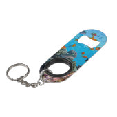 Porte-clé Décapsuleur Scène sous-marine de poissons tropicaux (Devant Angle)