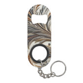 Porte-clé Décapsuleur Schéma floral brillant avec pierre de gemme (Dos)