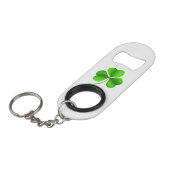 Porte-clé Décapsuleur Shamrock sur bocal blanc (Devant Angle)