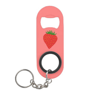 Porte-clé Décapsuleur Simply Strawberry ouvre-bouteille personnalisé