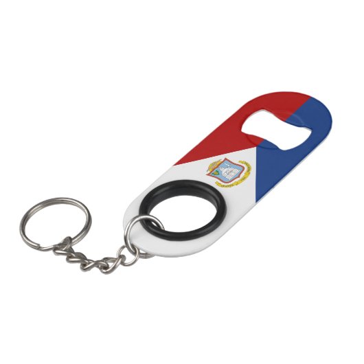 Porte-clé Décapsuleur Sint Maarten Flag (Devant Angle)