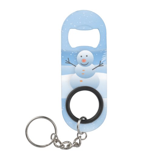 Porte-clé Décapsuleur Snowman (Devant)