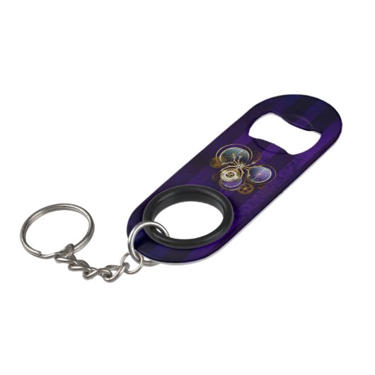 Porte-clé Décapsuleur Spider Steampunk sur Arrière - plan pourpre (Devant Angle)