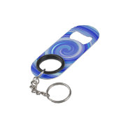 Porte-clé Décapsuleur spirale bleue et bleu clair (angle arrière)