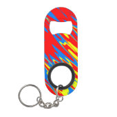 Porte-clé Décapsuleur Spray Peint rouge jaune bleu (Devant)