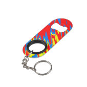 Porte-clé Décapsuleur Spray Peint rouge jaune bleu (angle arrière)