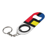 Porte-clé Décapsuleur Style super et coloré moderne Mondrian Art Abstrai (Devant Angle)