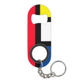 Porte-clé Décapsuleur Style super et coloré moderne Mondrian Art Abstrai (Dos)