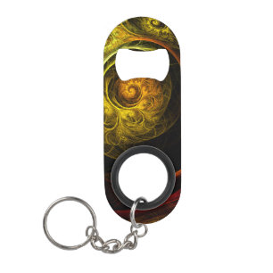 Porte-clé Décapsuleur Sunrise Floral Red Abstrait Art