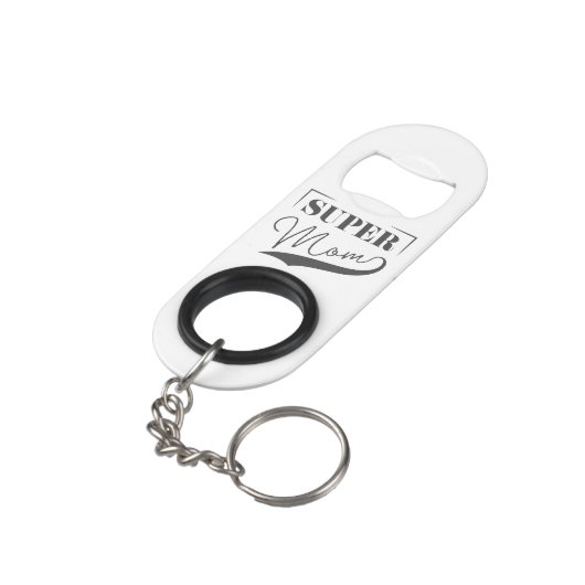 Porte-clé Décapsuleur Super Maman (angle arrière)