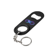 Porte-clé Décapsuleur Symbole de Neon Infinity par Glowing Hummingbird (angle arrière)