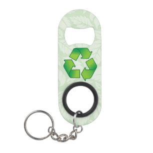 Porte-clé Décapsuleur Symbole de recyclage
