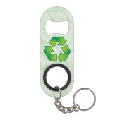 Porte-clé Décapsuleur Symbole de recyclage (Dos)