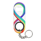 Porte-clé Décapsuleur Symbole d'infinité arc-en-ciel stratifié (Dos)