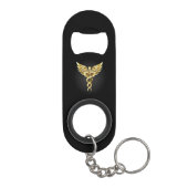 Porte-clé Décapsuleur Symbole Polygonal Or Caduceus (Dos)