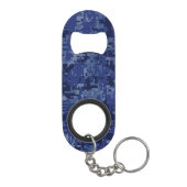 Porte-clé Décapsuleur Symbole Zodiac Aries sur Camo numérique bleu marin (Dos)