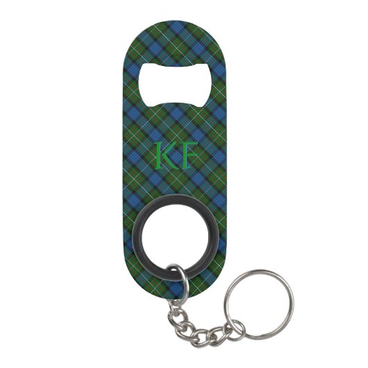 Porte-clé Décapsuleur Tartan officiel Fergusson avec monogramme / initia (Dos)